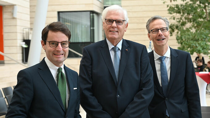 Regierungspräsident Andreas Bothe, Dr. Peter Paziorek, Regierungsvizepräsident Dr. Ansgar Scheipers