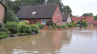 Hochwasser im Wohngebiet Ochtrup-Langenhorst