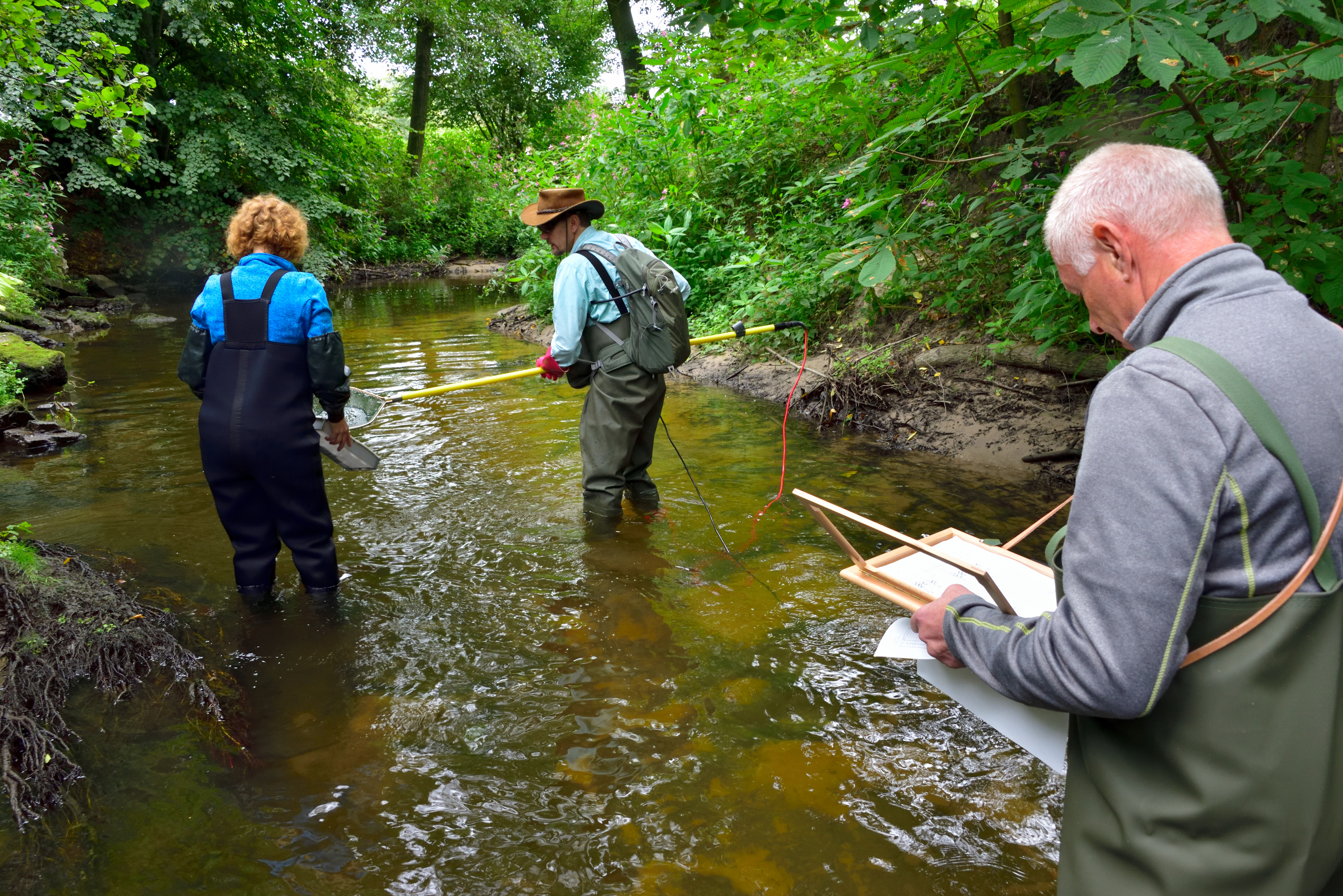 Fischer in einem Fluss; Berkel 