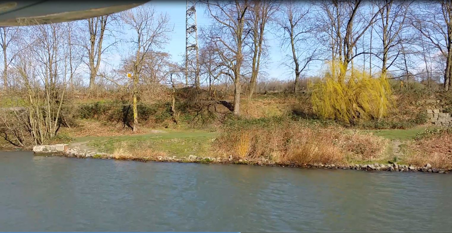 Zu sehen ist der Bereich eines geplanten Reproduktions- und Regenerationsbecken für Fische und Kleinlebewesen am Rhein-Herne-Kanal in Oberhausen. 