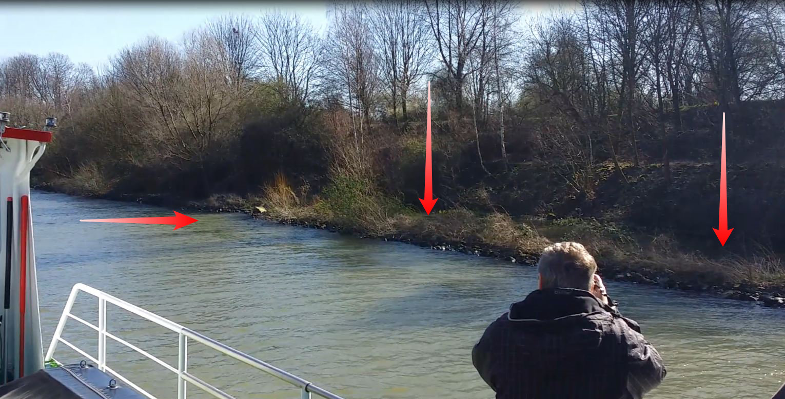 Zu sehen ist ein bestehendes Reproduktions- und Regenerationsbecken für Fische und Kleinlebewesen am Rhein-Herne-Kanal in Oberhausen. 