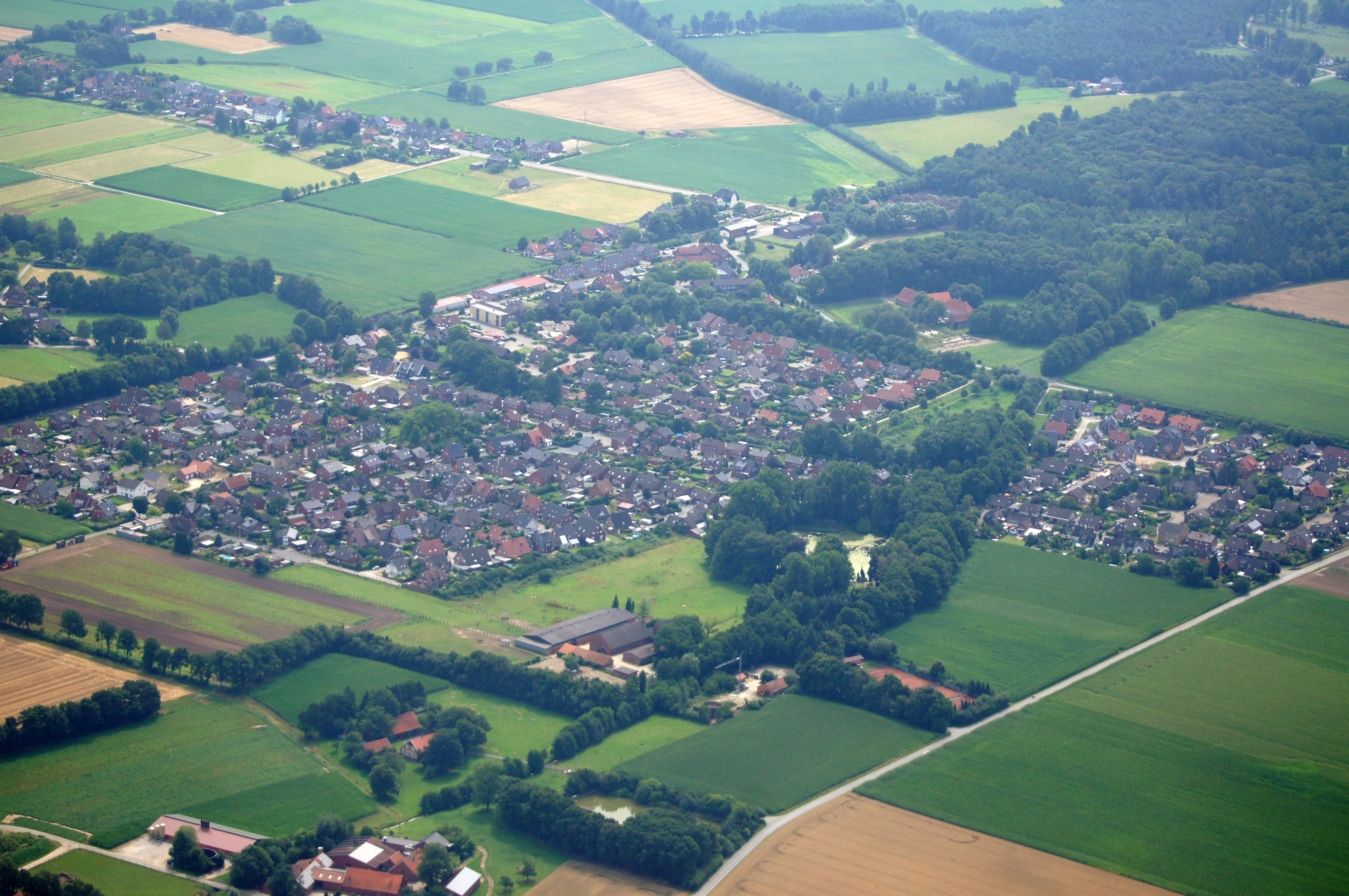 Luftaufnahme des Ortes Marbeck Borken