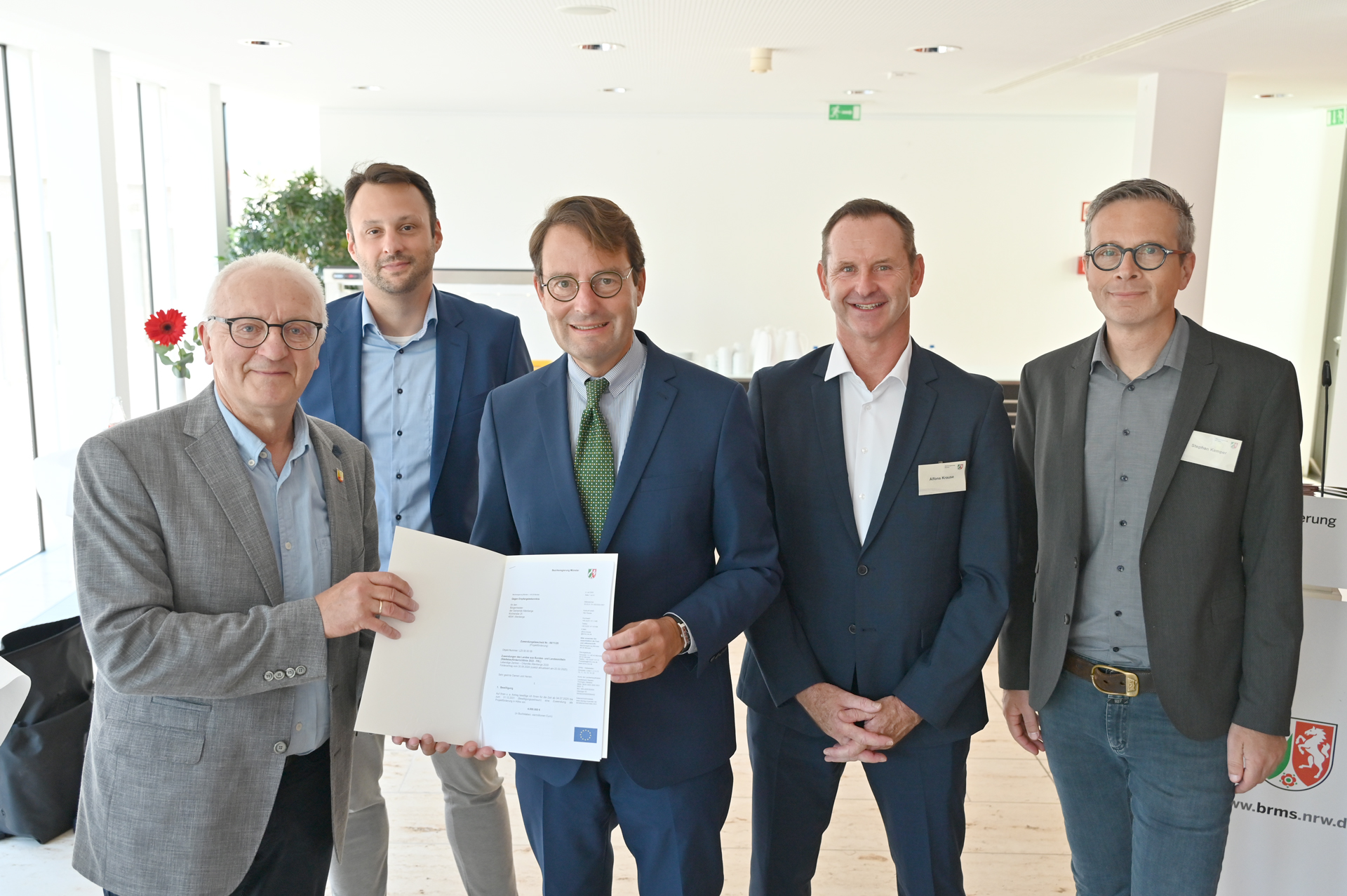 Förderbescheidübergabe an die Gemeinde Altenberge