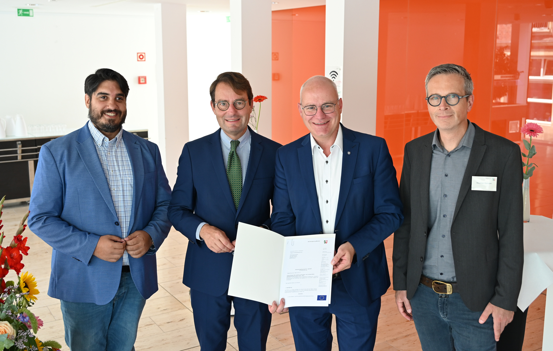 Förderbescheidübergabe an die Stadt Bottrop