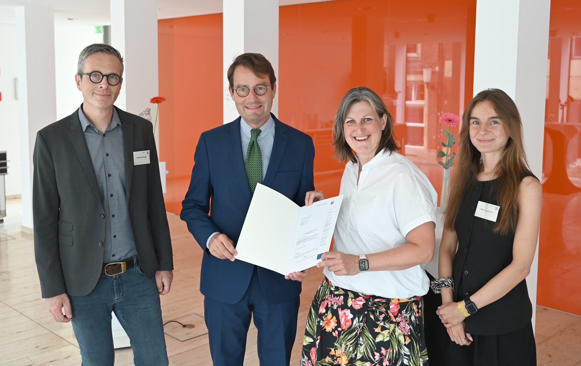 Förderbescheidübergabe an die Stadt Castrop-Rauxel