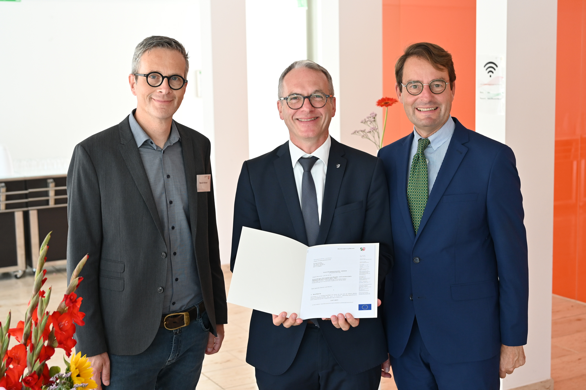 Förderbescheidübergabe an die Stadt Datteln