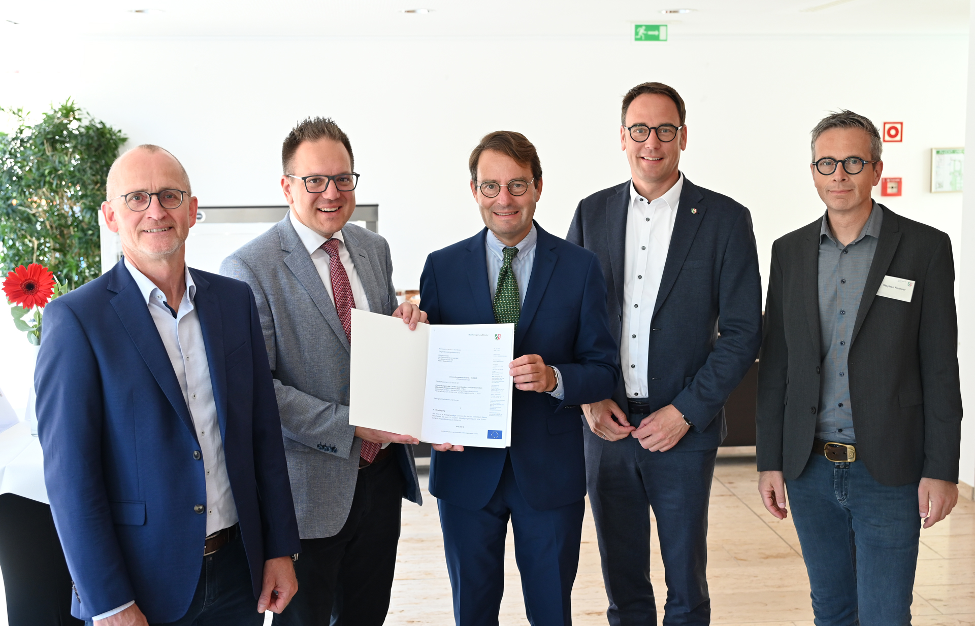 Förderbescheidübergabe an die Gemeinde Everswinkel