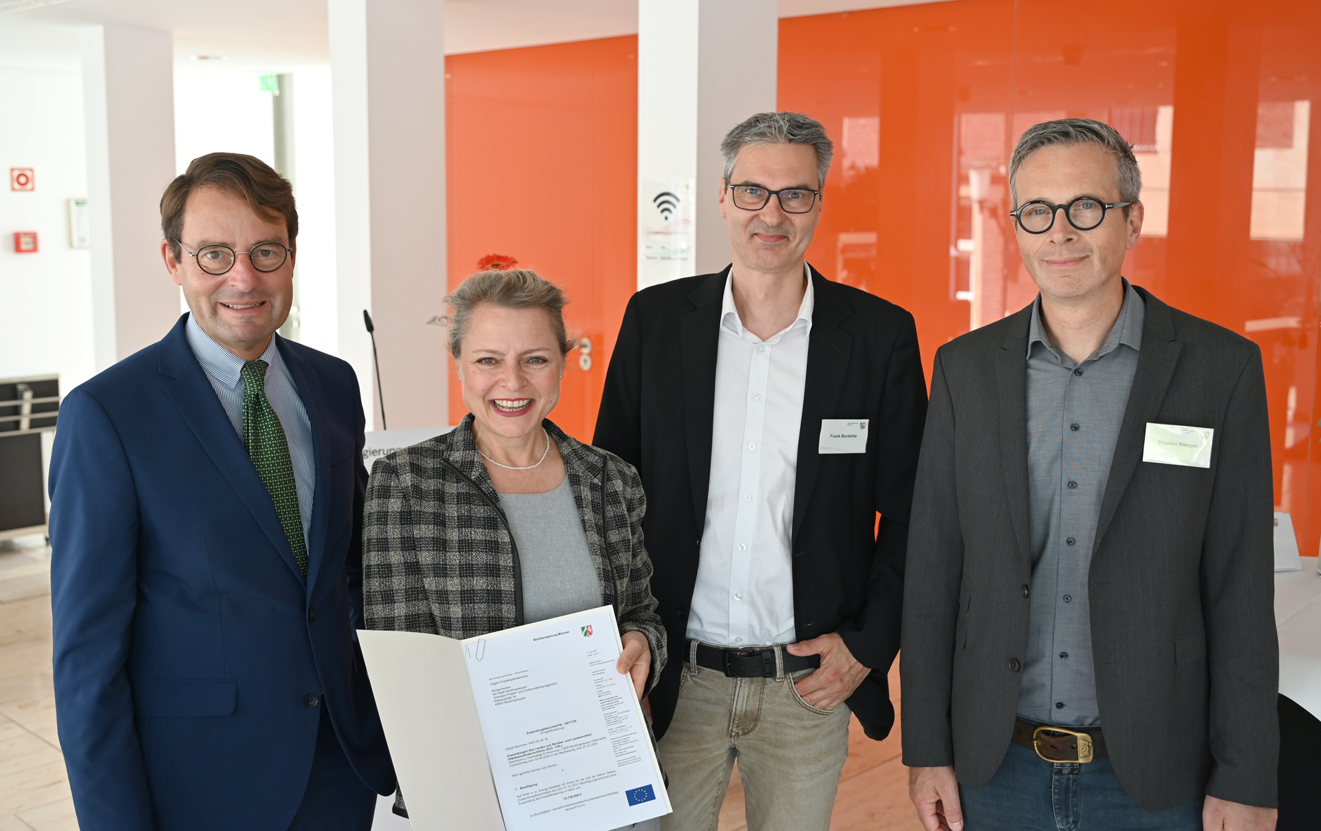 Förderbescheidübergabe an die Stadt Recklinghausen