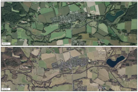 historische Entwicklung der Ems aus der Zeit der preußischen Uraufnahme bis heute. 