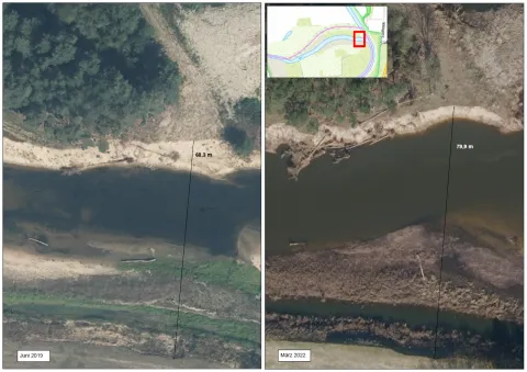 Verlagerung der Ems im Einlaufbereich zur neuen Emsschleife 