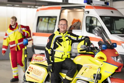 Die Motorradstaffel des ASB Münsterland