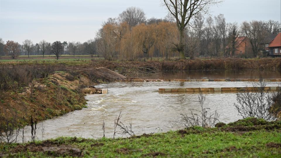 Vor Ort bei der Flutung des neuen Emslaufes 