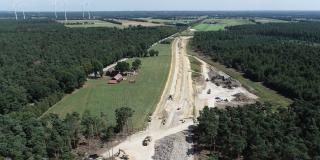 Luftaufnahme der Baustelle