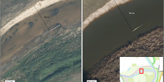 Die Ems arbeitet sich nach Norden vor (Einlaufbereich der Emsschleife)