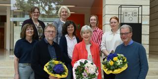 v.l.: Brigitte von Germeten-Ortmann, Elisabeth Fangmeyer, Ludger Risse, Margret Focke, Petra Timmer, Kerstin Schönlau, Anna-Lena Litsch, Merle Hoffmann, Thomas Kreutz