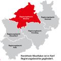 Karte vom Regierungsbezirk Münster und NRW